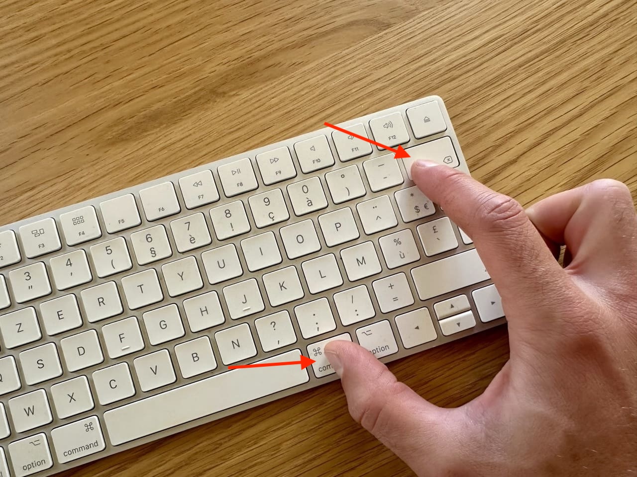 Utilisation de la touche Supprimer sur un clavier de Mac pour faire comme sur un PC